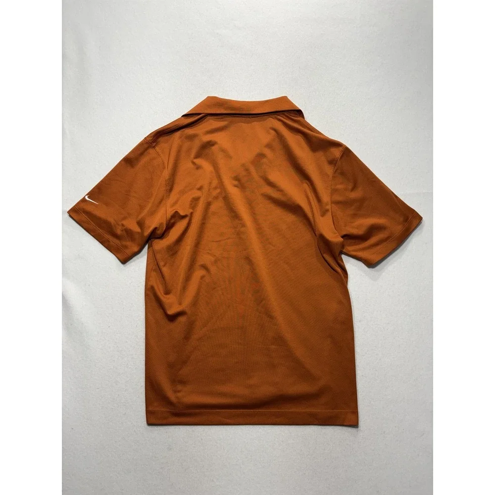 Nike Dri-FIT Golf Polo Shirt Mens Large Orange ETX Logo Short Sleeve Performance